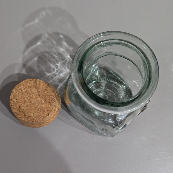 Vintage 90s Friends Era Pewter Recycled Glass Coffee Bean/tea Jar - Picture 4 of 13